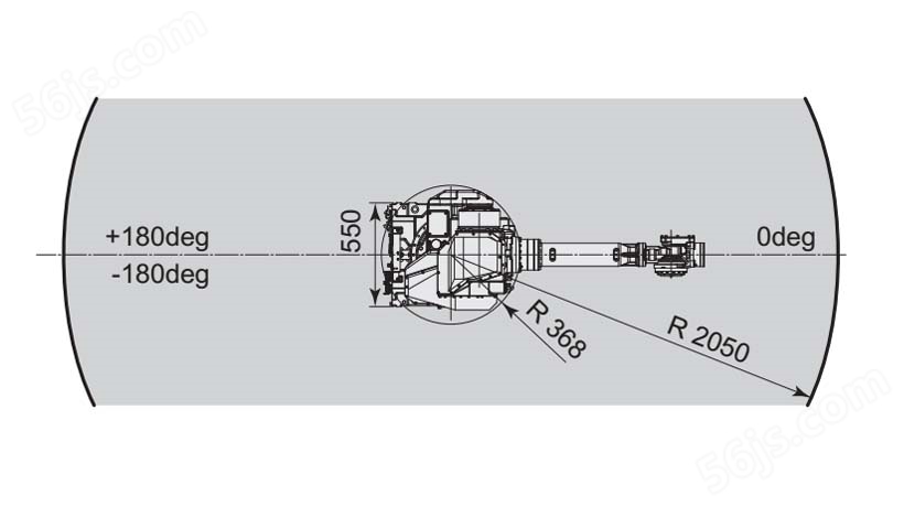 FANUC M-710iC/20L/50H 搬运机器人运行轨迹图