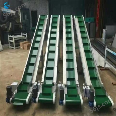 广东绿色PVC输送带定制 可加裙边挡板导条